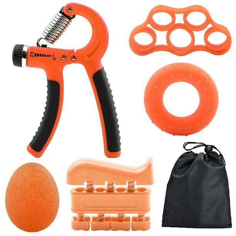 Hand Grip Strength Power Trainer Adjustable 5 in 1 Gripper Strengthener Set