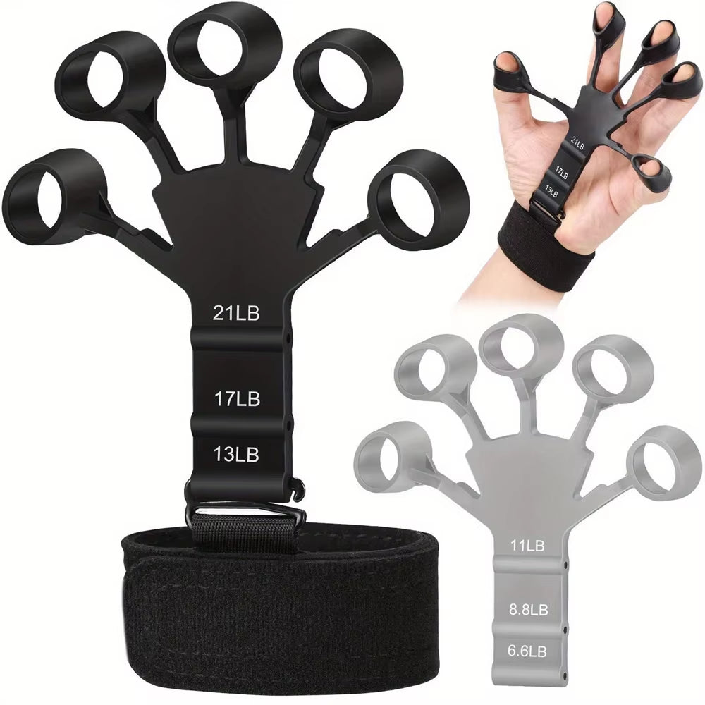 Exercise Finger 5 Finger Silicone Wrist Puller Stretching Tool Finger Trainer Aids Hand Training Strength Exercise